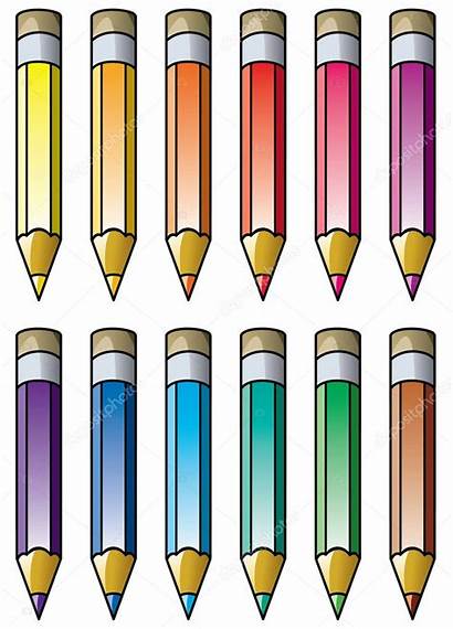 Clipart Pencils Pencil Potloden Colourful Horizontal Buntstifte
