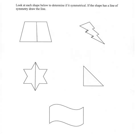 Symmetrical And Non Symmetrical Shapes Worksheets