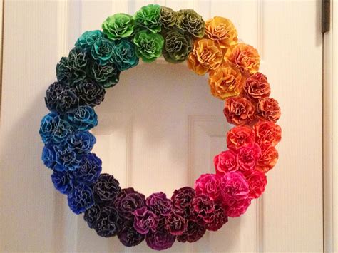 The wheel makes color relationships easy to see by dividing the spectrum into 12 basic hues: Color wheel wreath | For the Home | Pinterest | Color ...