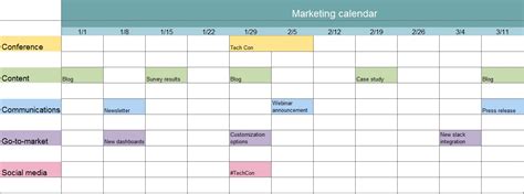 Free Printable Marketing Calendar Example Excel Word Excel Templates