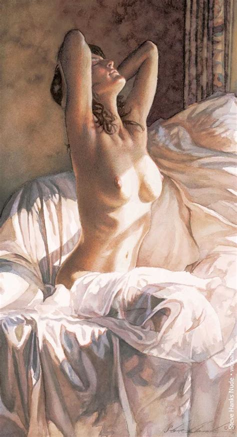 Steve Hanks Nude Realism Figure Watercolor Paintings American Artist