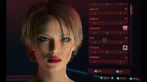 Cyberpunk 2077 Female Sliders