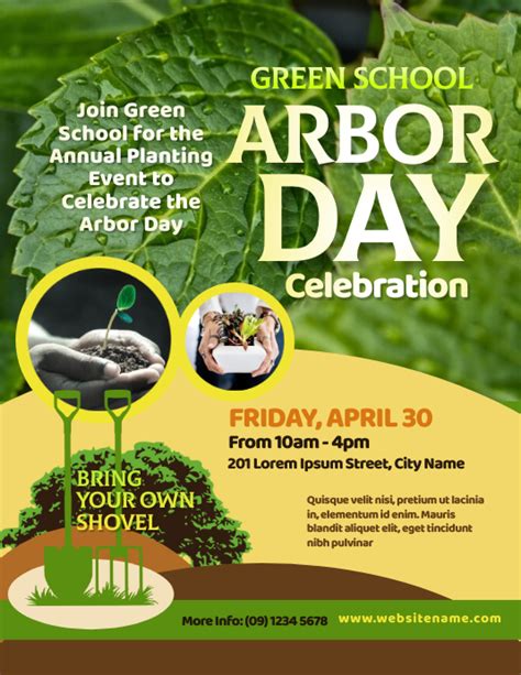 Arbor Day Event Flyer Template Postermywall
