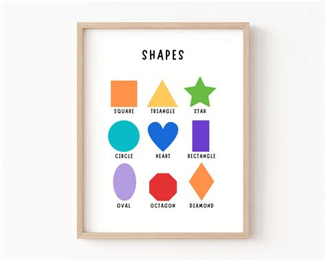 Geometric Shapes Printable Montessori Education Poster