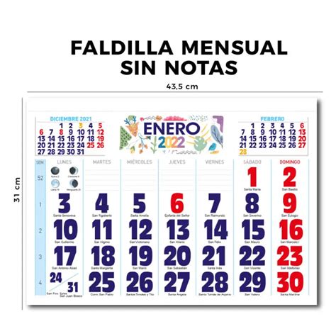 Calendario De Pared Faldilla Mensual 435 Printermanía