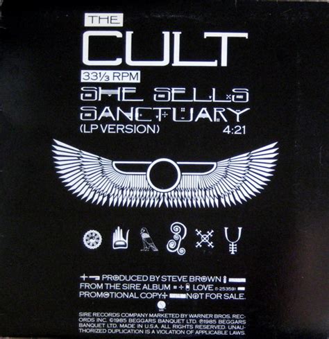 The Cult She Sells Sanctuary Lp Version 1985 Allied Pressing