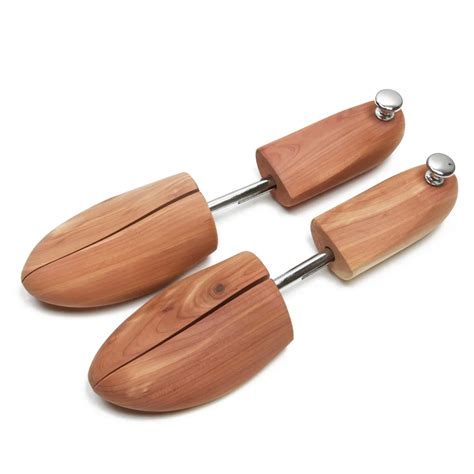 1 pair men s cedar wood shoe trees shoe shaper with metal knob in shoe trees from shoes on