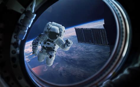 Pictures Space Cosmonauts Porthole Window 3840x2400