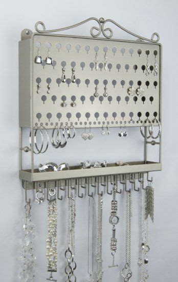 Wall Mount Jewelry Organizer Hanging Necklace And Earring