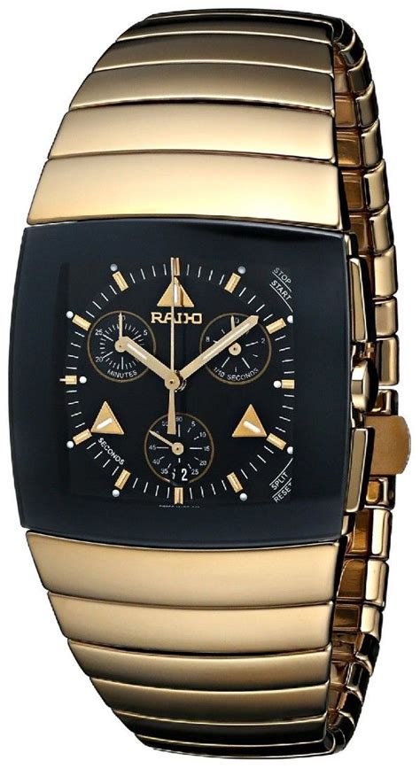 Rado has been making watches since 1917. Gold men watches Rado Men's R13872182 Sintra Chronograph ...