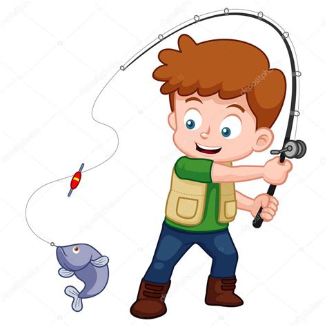 Cartoon Boy Fishing Stock Illustration By ©sararoom 28706103