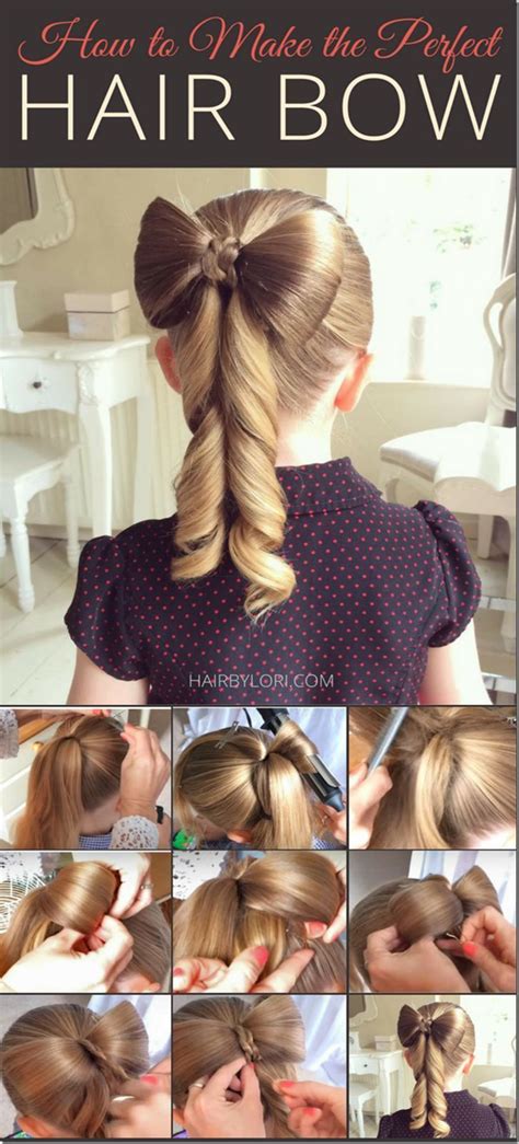 Step By Step How To Make The Perfect Hair Bow Hairstyle For Girls Acconciature Semplici