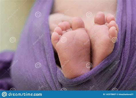 Feet Of A Newborn Baby Toes Of A Child The First Days Of Life After