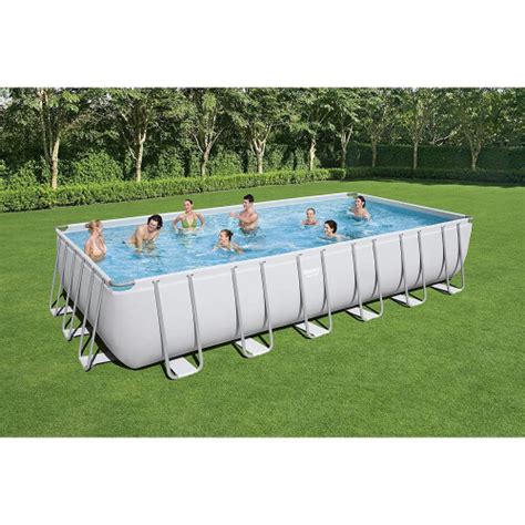 Bestway 24ft X 12ft Power Steel Above Ground Pool Filter And Ladder On Onbuy