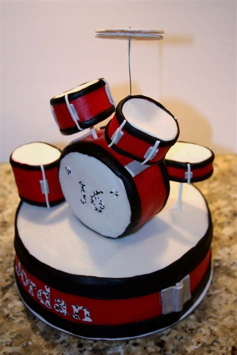 Drum Birthday Cake Drum Birthday Cake Cakecentral Drum Birthday Cakes
