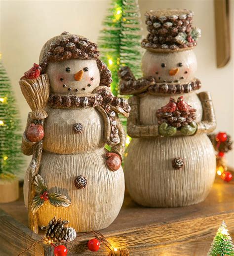 Woodland Snowman Pair Set Of 2 Wind And Weather