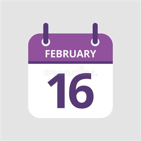 February 16th Date On A Single Day Calendar Gray Wood Block Calendar