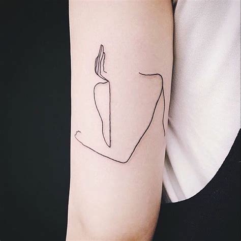 Exquisite Minimalist Woman Waiting Line Drawing Tattoo Love This