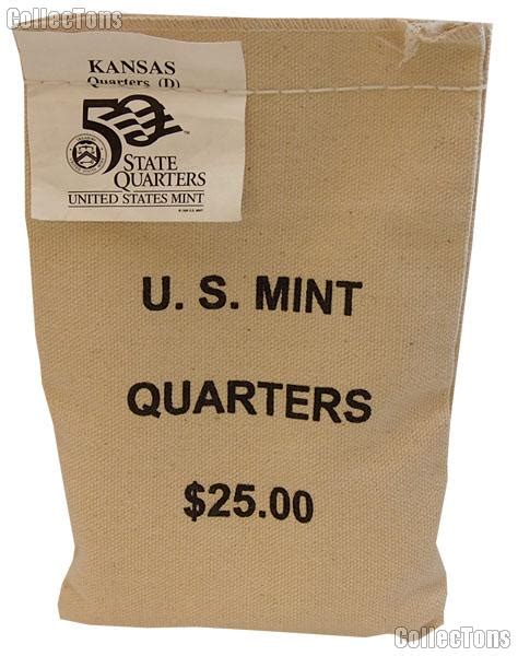 Unopened 25 Us Mint Bag Of 2005 D Kansas State Quarters
