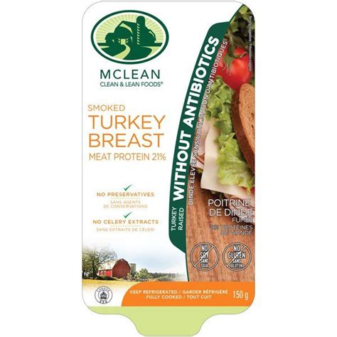 Sliced Smoked Turkey Breast Mclean Meats Clean Deli Meat Healthy