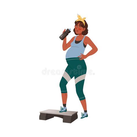 Young Pregnant Woman Doing Sport And Physical Exercise Training Body