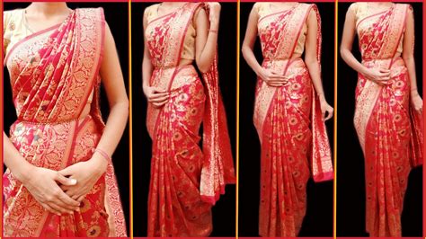 Bridal Silk Saree Draping Perfectlybanarasi Silk Saree Drapingstep By