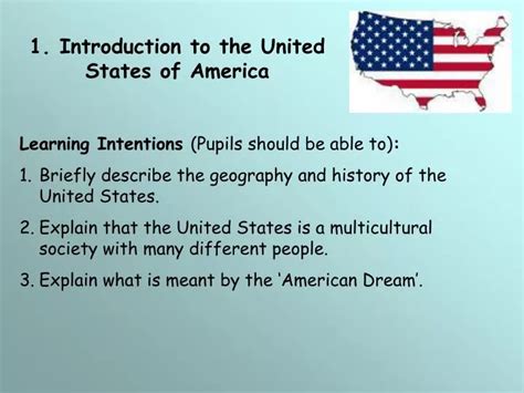 Ppt 1 Introduction To The United States Of America Powerpoint
