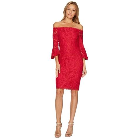 adrianna papell off the shoulder lace sheath dress with flared sleeve 169 liked on