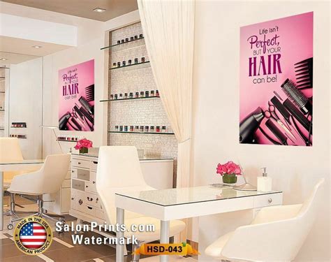 Hair Salon Poster Perfect Hair Salon Poster With Pink Etsy