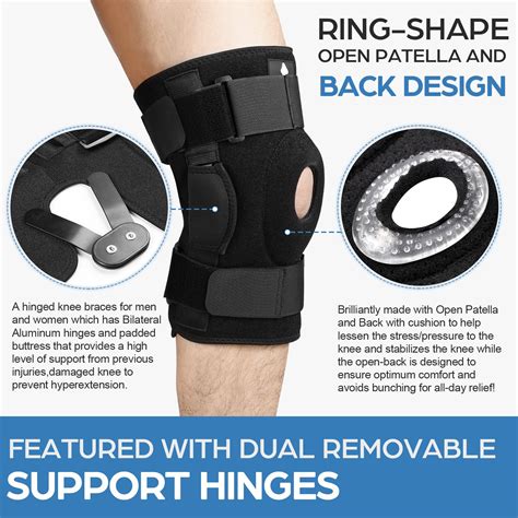 Buy Neenca Hinged Knee Brace Adjustable Compression Knee Support Brace