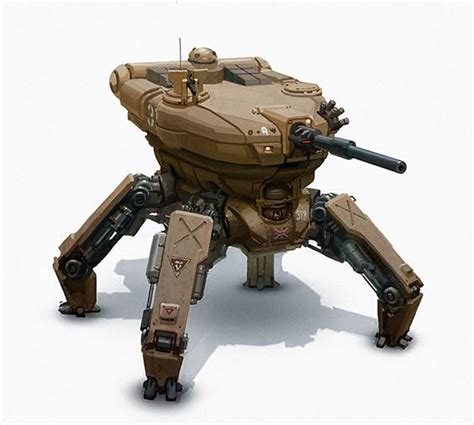 Quadruped Robot Mecha Tanks Robots Tanks Concept Art World Robot