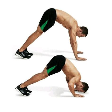 Pike Push Ups Exercise How To Workout Trainer By Skimble