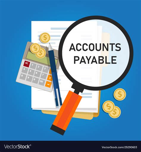 Accounts Payable Accounting Term Within Royalty Free Vector