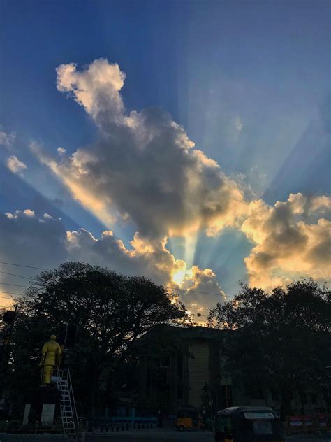 Dramatic Morning Sky Over Chennai Rchennai