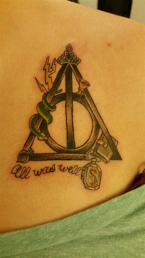 My First Tattoo Take Right After It Was Finished The Deathly Hallows