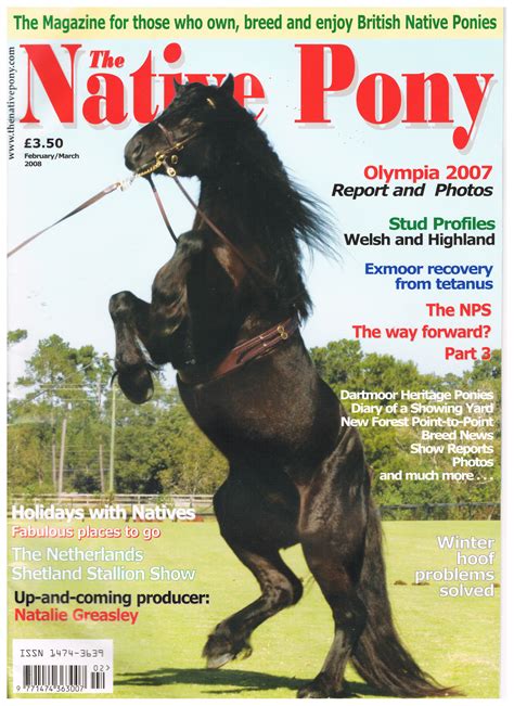 Dan On The Cover Of The Native Pony Magazine Dartmoor Stallion