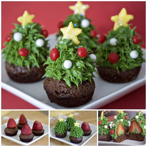 We all know the dessert table is the star of the show during the holidays. Creative Ideas - DIY Pretty Strawberry Christmas Tree Brownie