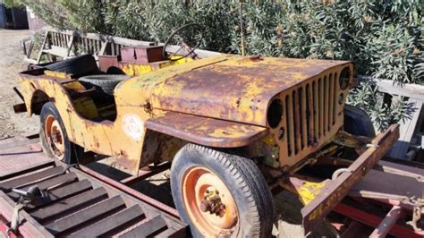 Willys War Time Jeep 40s Machine Gun Mounts Wmotor And Trans No