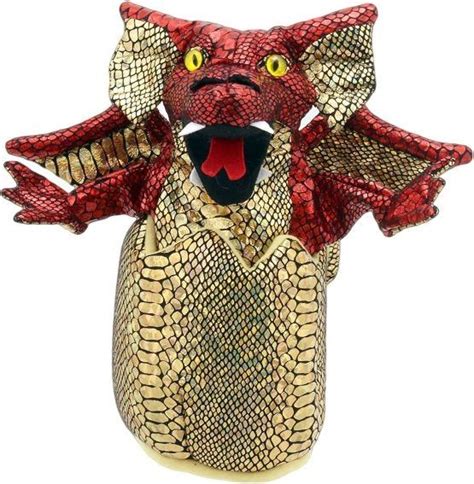 Baby Red Dragon In Egg Puppet