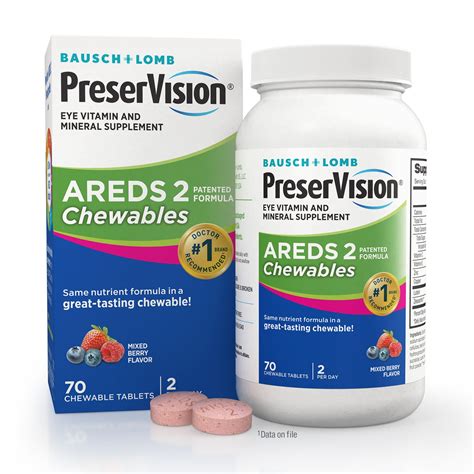 Preservision Areds Eye Vitamin Mineral Supplement Chewable Tablets Packaging May Vary