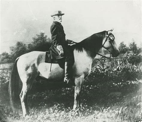 General R E Lee Mounted On His Gray War Horse Traveller 1866 By