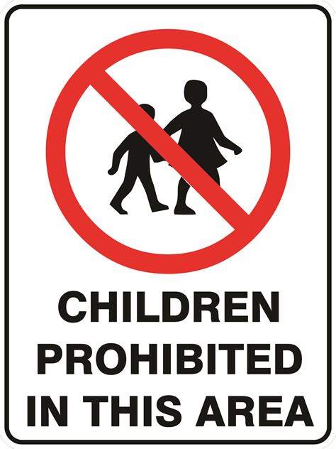 Children Prohibited In This Area Buy Now Discount Safety Signs