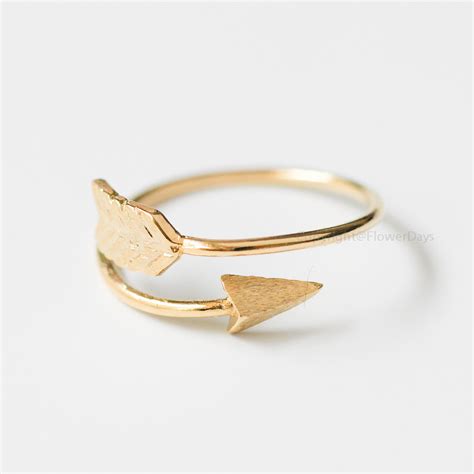 Arrow Ringsadjustable Ring In Gold On Luulla