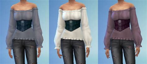 My Sims 4 Blog Medieval Corset Top In 10 Colors For Females By Kiara24