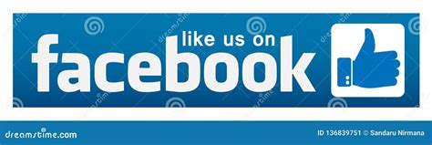 Like Us On Facebook Banner Illustrations Logo Icon For Web Editorial