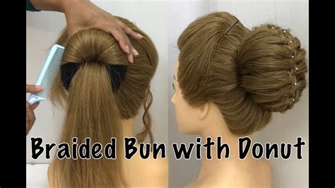 Beautiful Bun Hairstyle From Donut Easy Bun Hairstyles Youtube