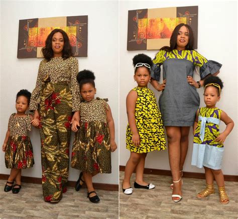 Ankara Twinning Mother And Daughter Matching Styles