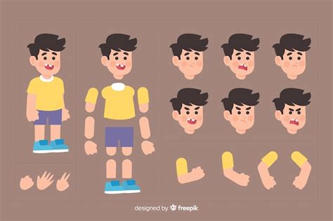 Cartoon Character For Motion Design Free Vector