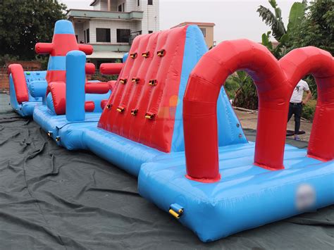 Large Commercial Inflatable Water Obstacle Course Auqa Challenge Game