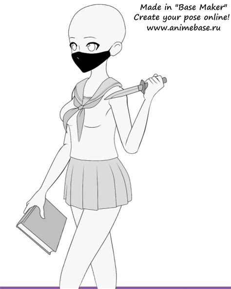 Killer Schoolgirl Yandere Anime Base